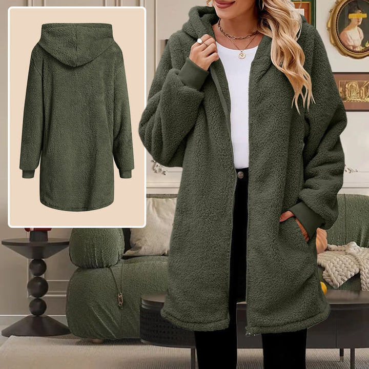 Drune | Weiche Fleece Winterjacke damen Mit Kapuze