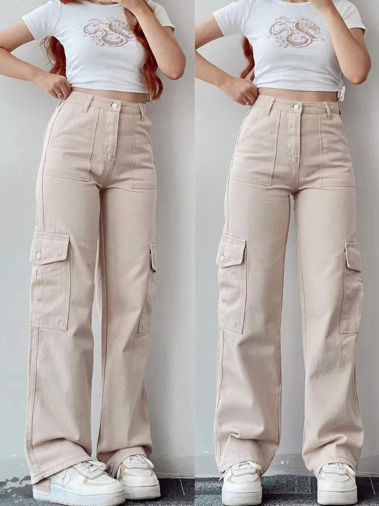 Drune | Stylische Cargohose Damen mit Taschen und Bequemer Passform