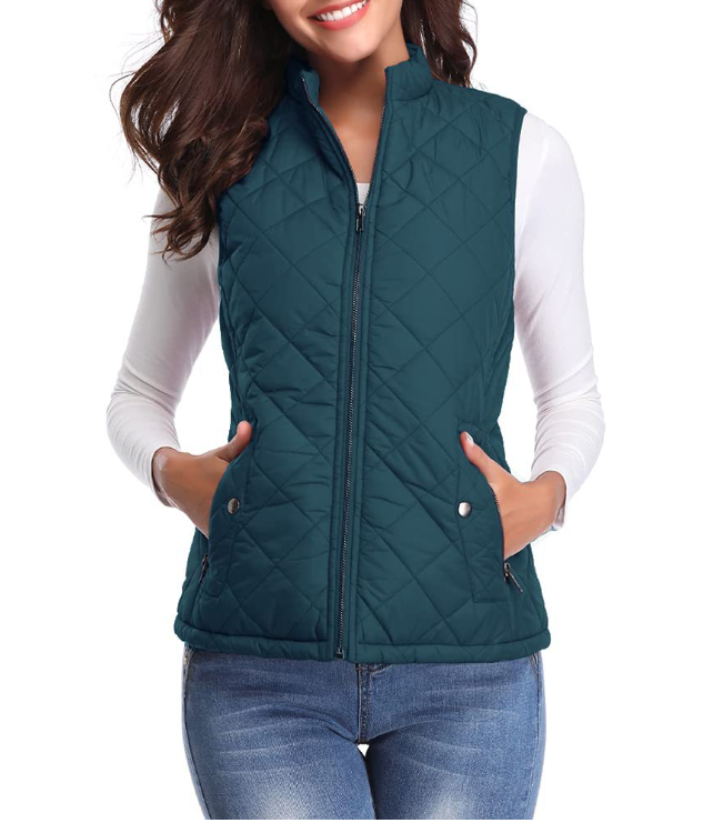 Drune | Gestepptes Zip-Up-Weste mit Taschen für Damen