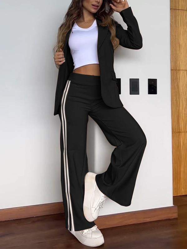 Drune | Schick gestreiftes Blazer-Set für Damen