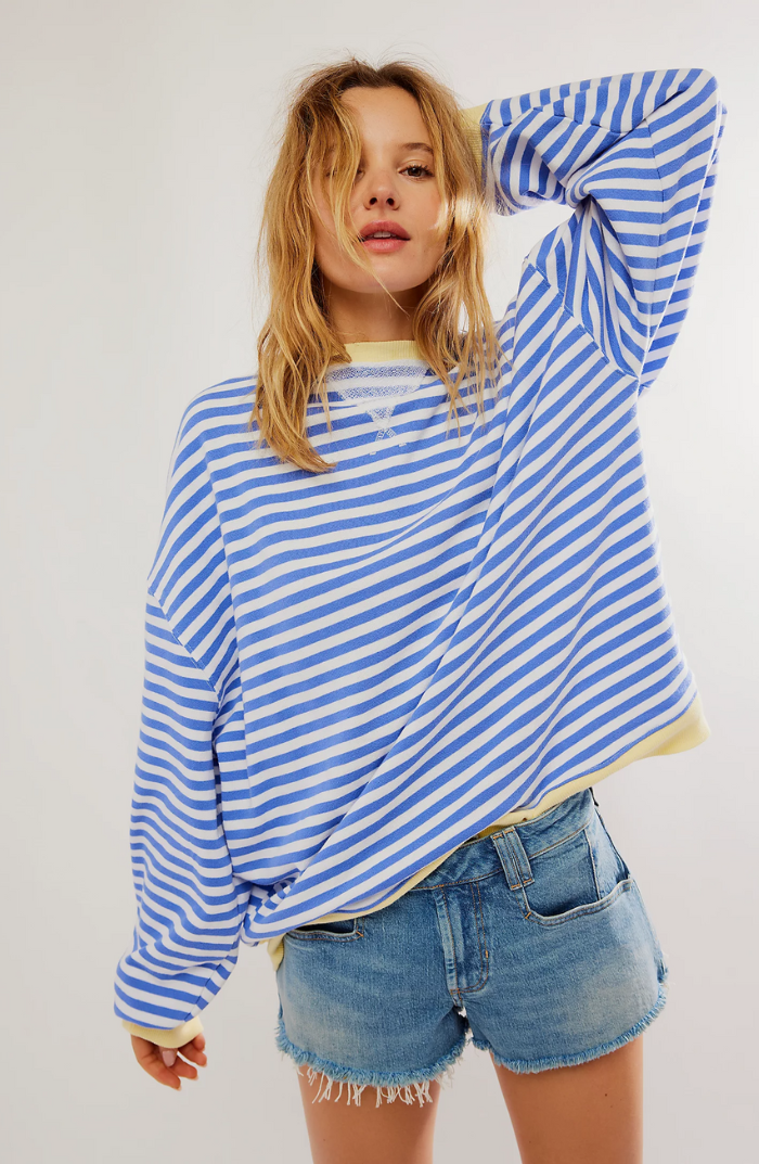 Drune | Lässiges Gestreiftes Sweatshirt Weich und Stilvoll Perfekt für Entspannte Tage