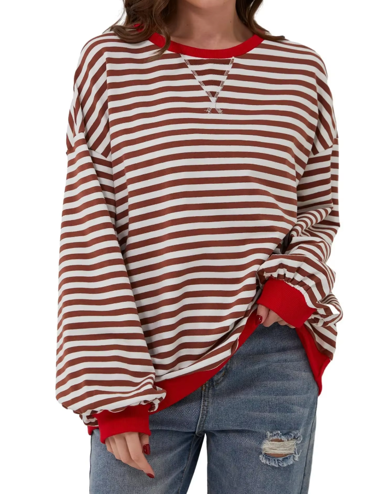 Drune | Lässiges Gestreiftes Sweatshirt Weich und Stilvoll Perfekt für Entspannte Tage