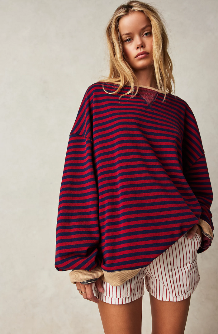 Drune | Lässiges Gestreiftes Sweatshirt Weich und Stilvoll Perfekt für Entspannte Tage