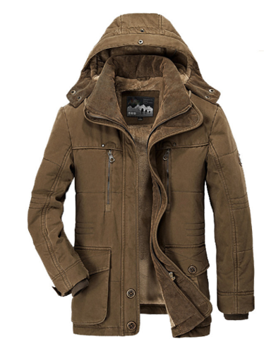 Drune | Herren Winterjacke – Parka-Stil mit Kapuze