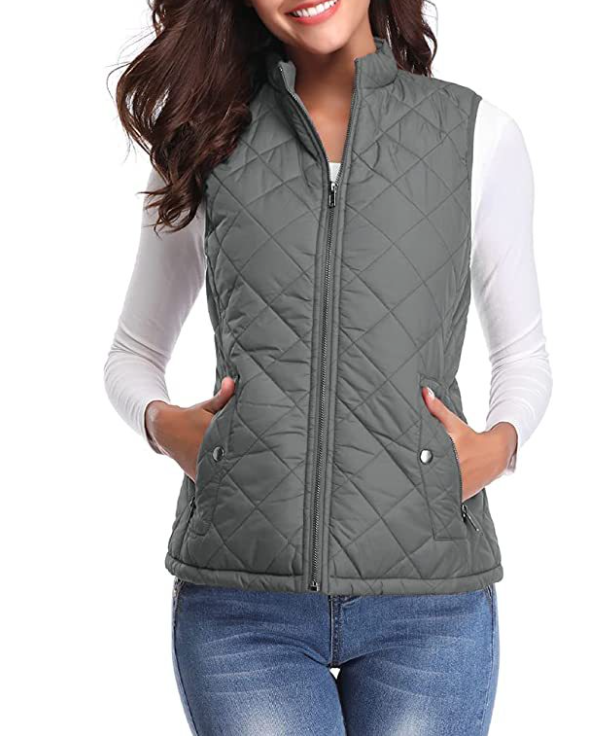 Drune | Gestepptes Zip-Up-Weste mit Taschen für Damen