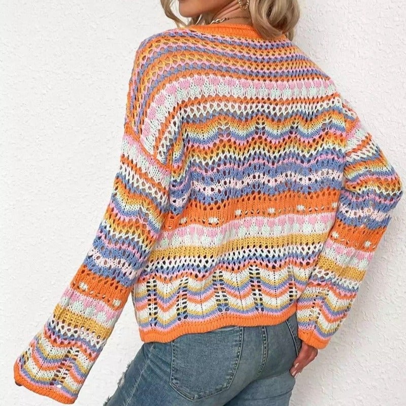 Drune | Buntgestreifter Strickpullover