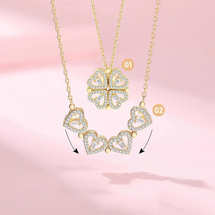 Drune | Kleeblatt Herz Necklace
