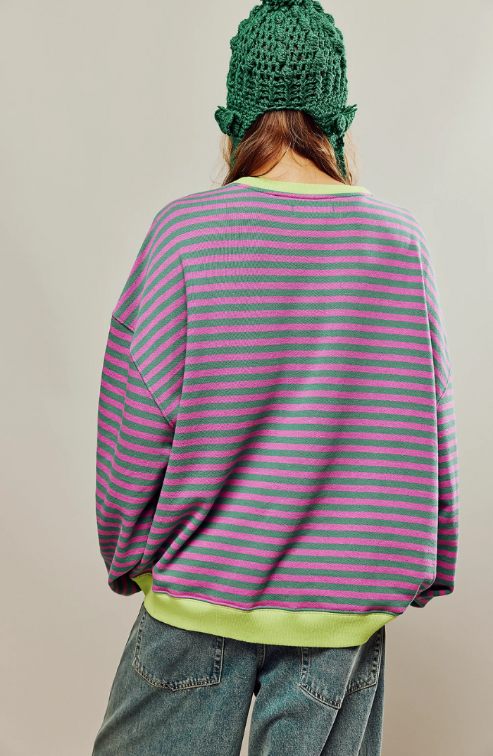 Drune | Lässiges Gestreiftes Sweatshirt Weich und Stilvoll Perfekt für Entspannte Tage
