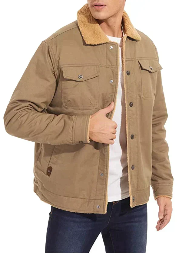 Drune | Winterjacke mit Sherpa-futter Wasserabweisend Warm und Robust
