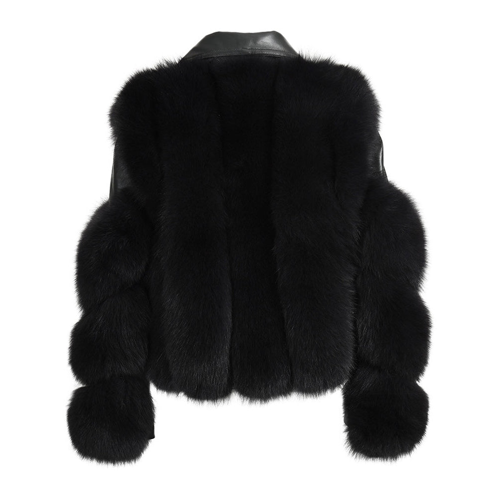 Drune | Fell Bikerjacke - Luxuriöses Schichtungsstück - Gürteldesign - Winter Glam