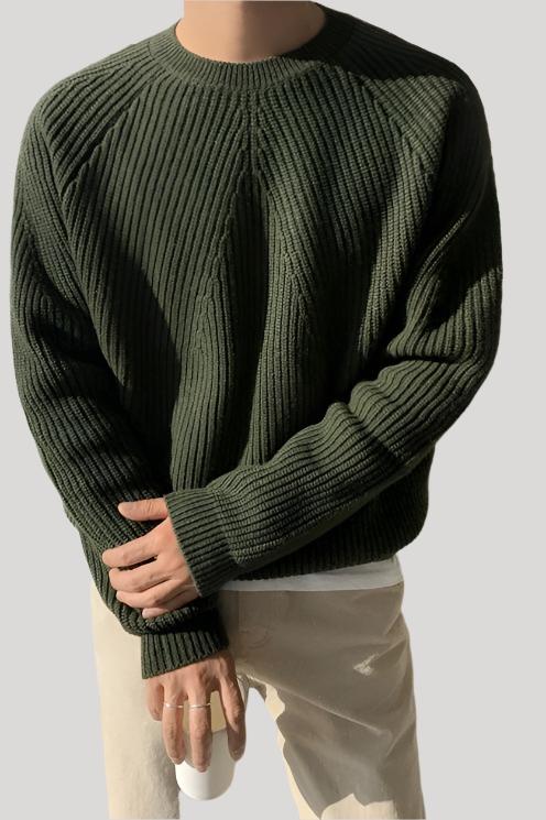 Drune | Eleganter gerippter Pullover für Männer