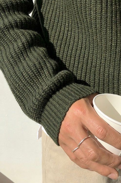 Drune | Eleganter gerippter Pullover für Männer
