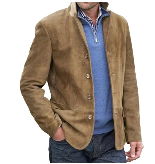 Drune | Wildlederjacke Mit Knöpfen Für Herren