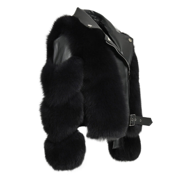 Drune | Fell Bikerjacke - Luxuriöses Schichtungsstück - Gürteldesign - Winter Glam