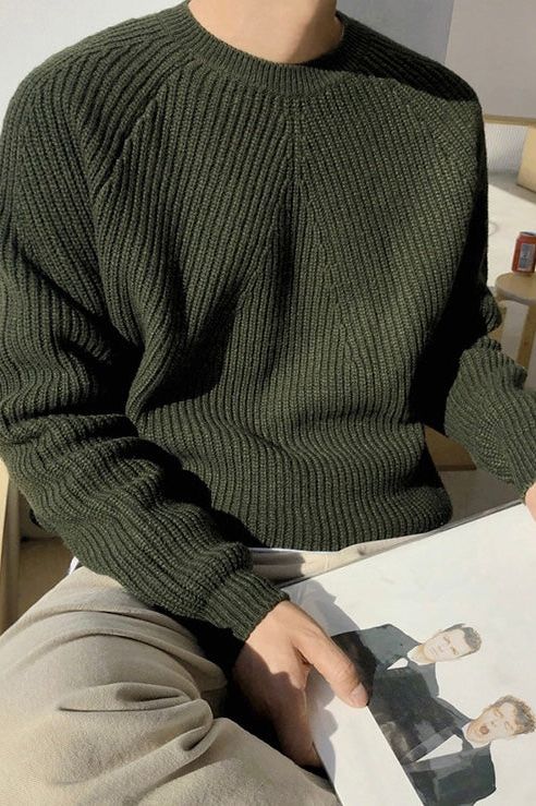 Drune | Eleganter gerippter Pullover für Männer