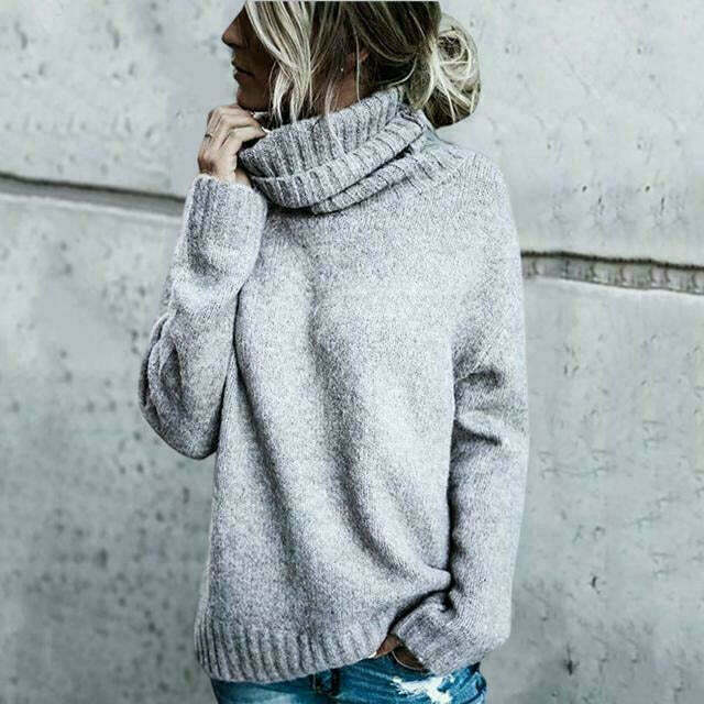 Drune |  Oversize-Rollkragenpullover aus Wolle für Damen - Komfortable Streetwear für Damen