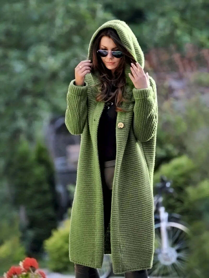 Drune | Warme, Lange Strickjacke