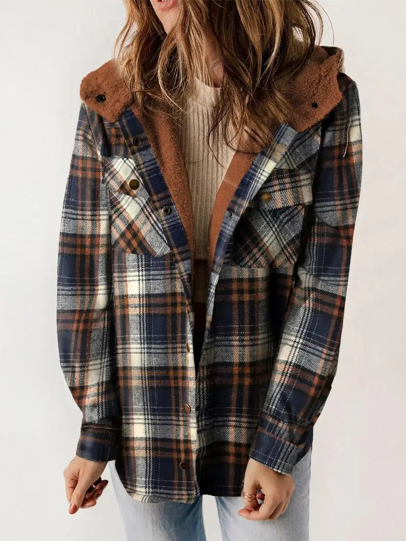 Drune | Karo Winterjacke mit Kapuzens Lining