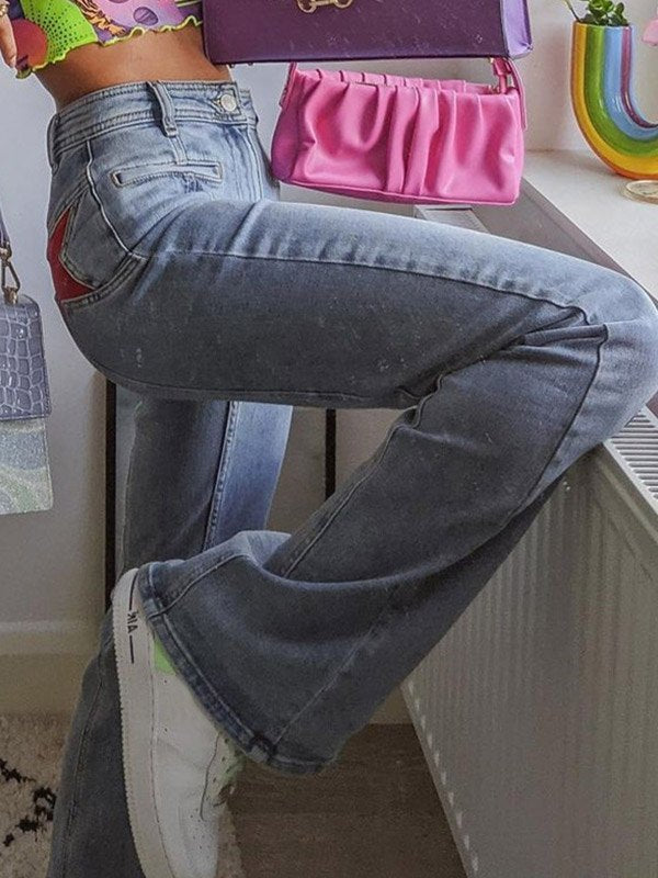 Drune | Jeans Mit Back Star Patch