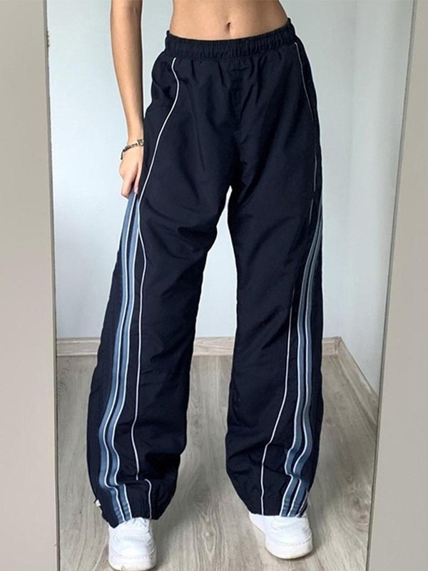 Drune | Weinlese Retro Sportliche Baggy Sweatpants