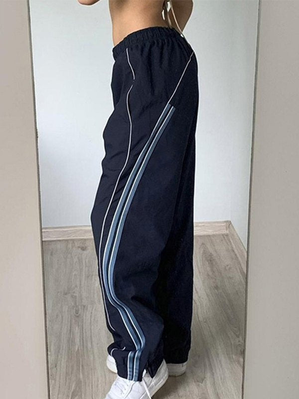 Drune | Weinlese Retro Sportliche Baggy Sweatpants