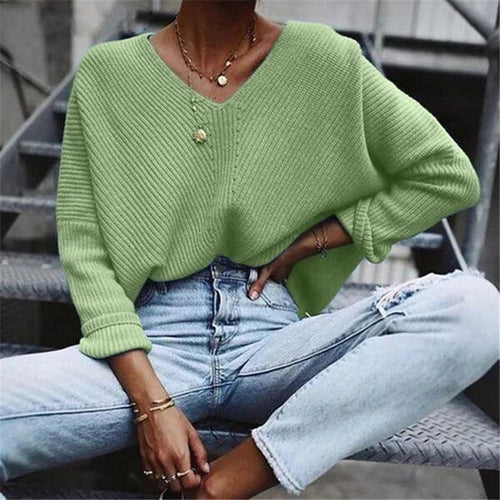 Drune | Strickpullover Übergröße Passform V-Ausschnitt Rippstruktur