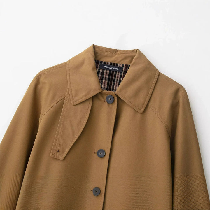 Drune | Trenchcoat - Baumwollmischung - Lockere Passform - Mittellang - Raglanärmel