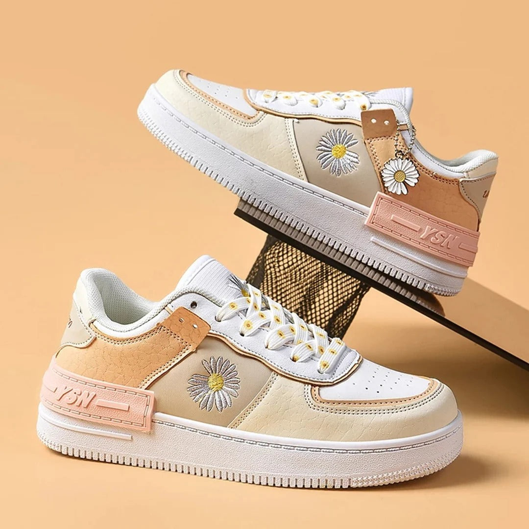 Drune | Sneaker Low Top Atmungsaktive Spitze Komfortpassform Lederlook Schnürung