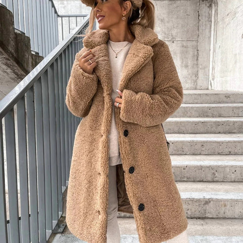 Drune | Damen Oversized Teddy Jacke Nep Shearling