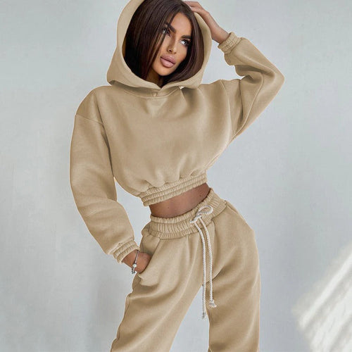 Drune | Lounge Kleid Lockere Passform Kurzer Kapuzenpullover Verstellbarer Kordelzugbund