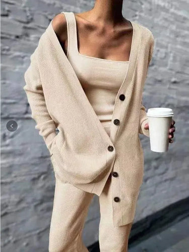 Drune | Strickjacke Aus Wolle-Mischung Entspannte Passform Knöpfe und Taschen
