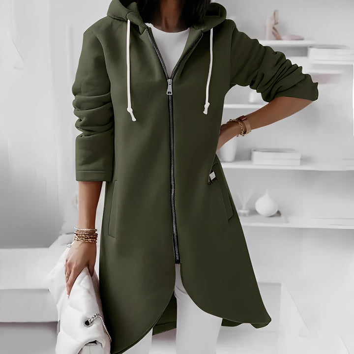 Drune | Lange und bequeme Damen-Kapuzenjacke