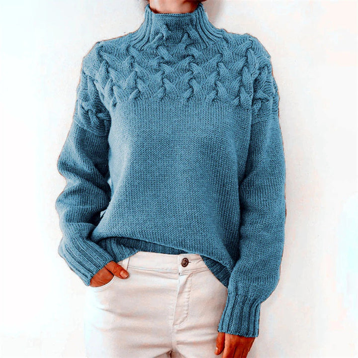 Drune | Wolle Kabelstrick Rollkragenpullover Grobstrickpullover