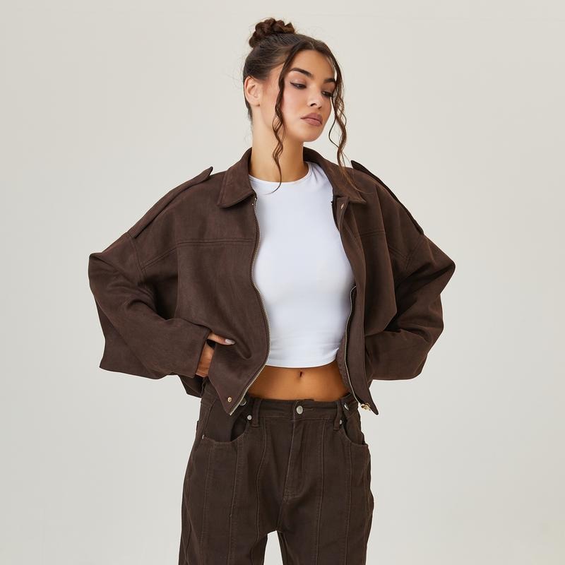 Drune | Wildleder Bomberjacke