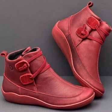 Drune | Stiefeletten Fleece Gefüttert Kunstleder Verstellbare Klettverschlüsse