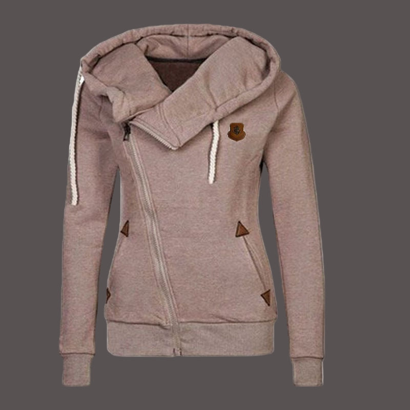 Drune | Kapuzenpullover Jacke Asymmetrischer Reißverschluss