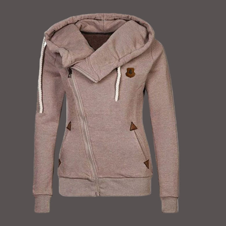 Drune | Kapuzenpullover Jacke Asymmetrischer Reißverschluss