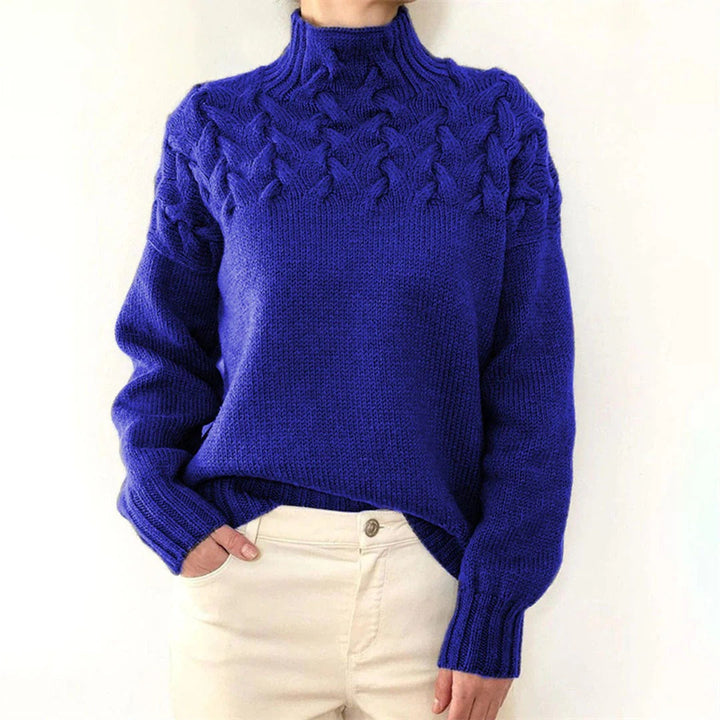 Drune | Wolle Kabelstrick Rollkragenpullover Grobstrickpullover