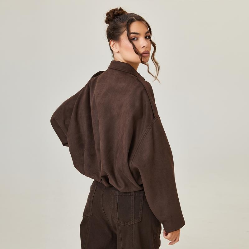 Drune | Wildleder Bomberjacke