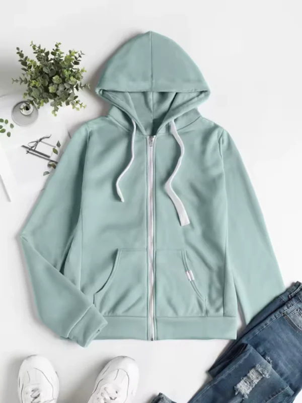 Drune | Zip up Kapuzenpullover Kordelzug Kapuze