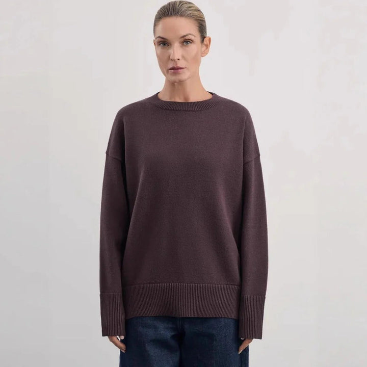 Drune | Lässiger Schnitt Weiches Strickmaterial Hoher Kragen Lange Ärmel