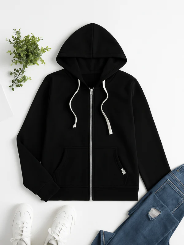 Drune | Zip up Kapuzenpullover Kordelzug Kapuze