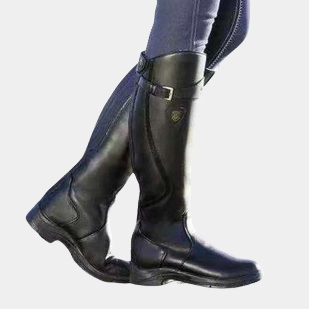 Drune | Knöchelhöhe Stiefel - Slim Fit - Wasserabweisendes Wildleder-Look - Riemen-Schnallen-Detail