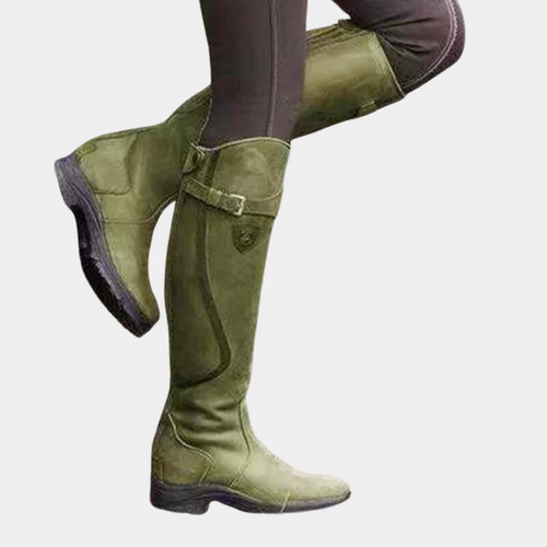 Drune | Knöchelhöhe Stiefel - Slim Fit - Wasserabweisendes Wildleder-Look - Riemen-Schnallen-Detail