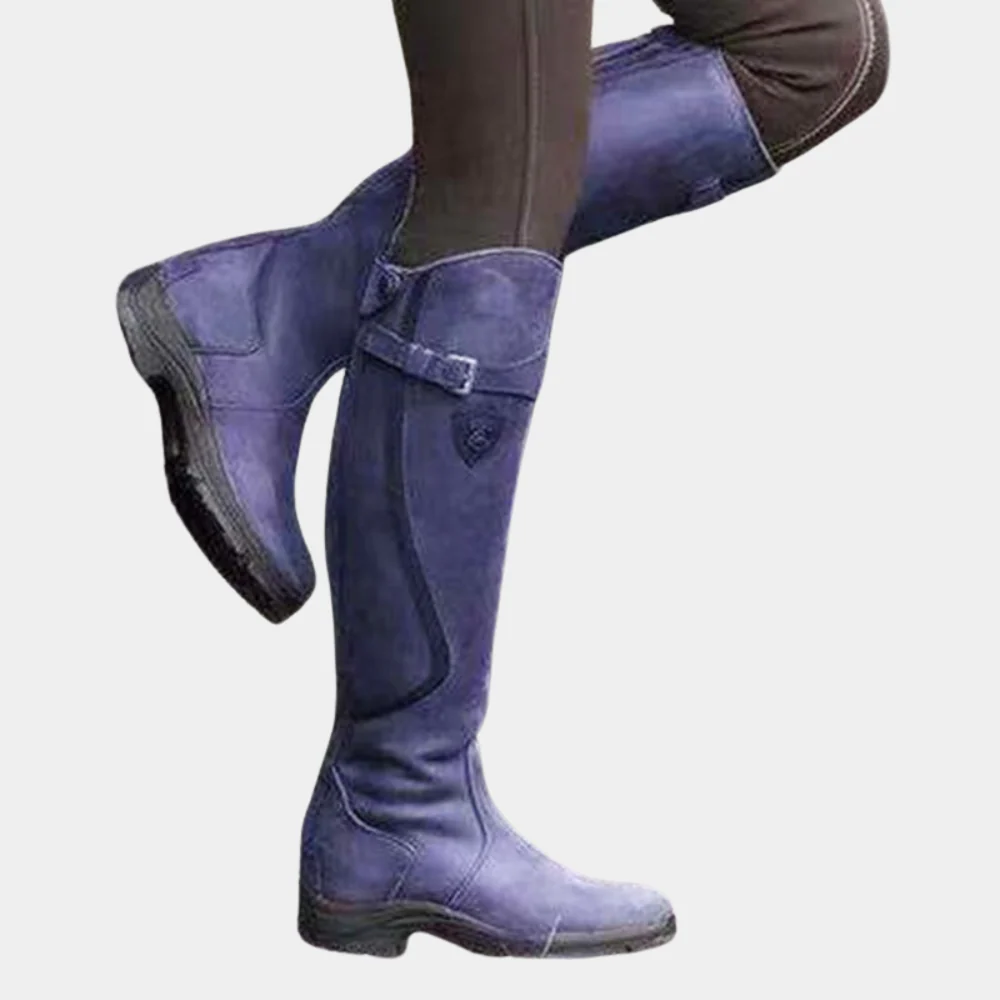 Drune | Knöchelhöhe Stiefel - Slim Fit - Wasserabweisendes Wildleder-Look - Riemen-Schnallen-Detail