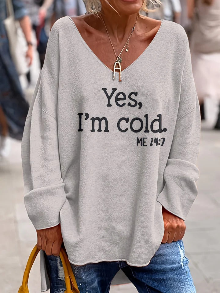 Drune | Pullover - Weiches Strick - Oversized Schnitt - V-Ausschnitt - Drop Shoulder Lässiger Stil
