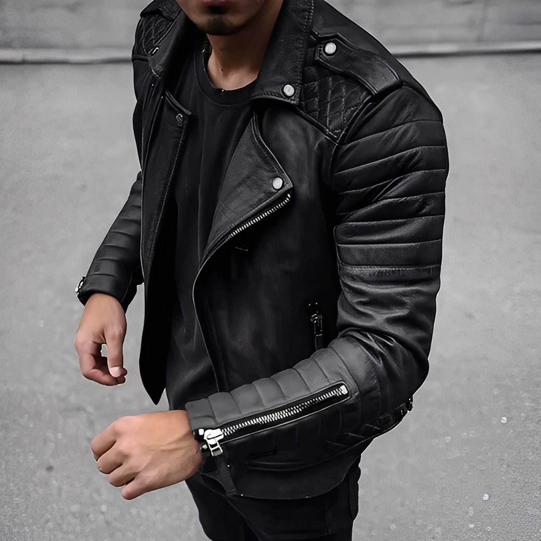 Drune | Retro Lederjacke für Herren im stilvollen Design