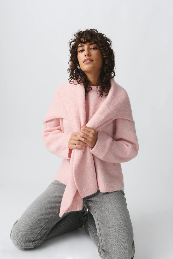 Drune | Pullover Sweatshirt - Oversized Fit - Weicher Woll-Look - Gerippter Saum - Mittlere Länge