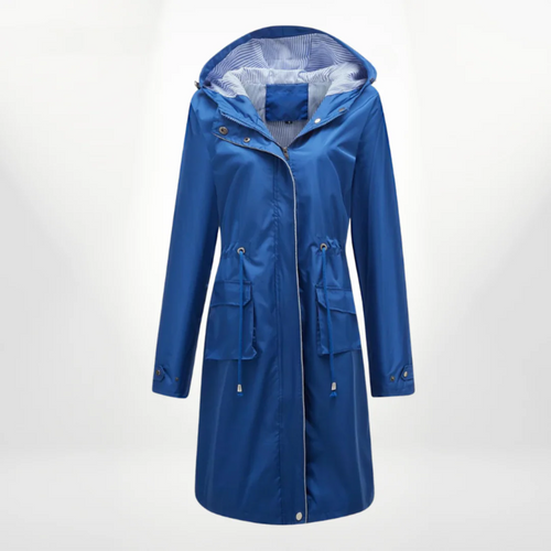 Drune | Trenchcoat - Slim Fit - Wasserabweisend - Mit Kapuze - Verstellbare Taille - Knielang
