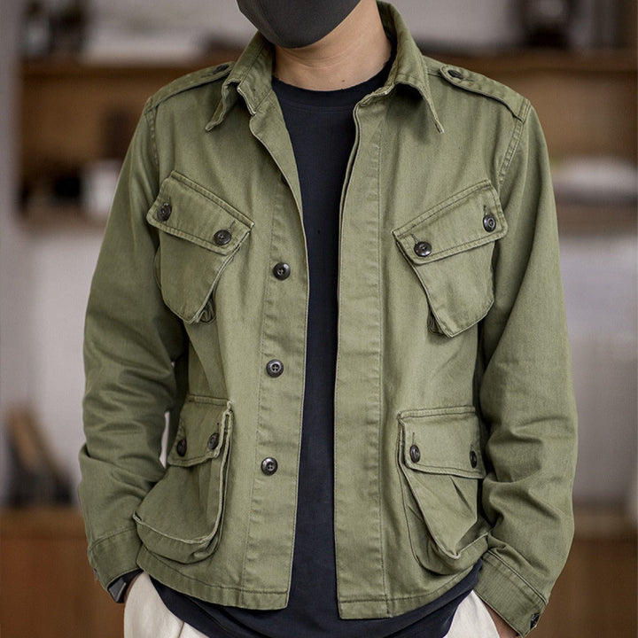 Drune | Herrenjacke im Militärstil mit Klappentaschen